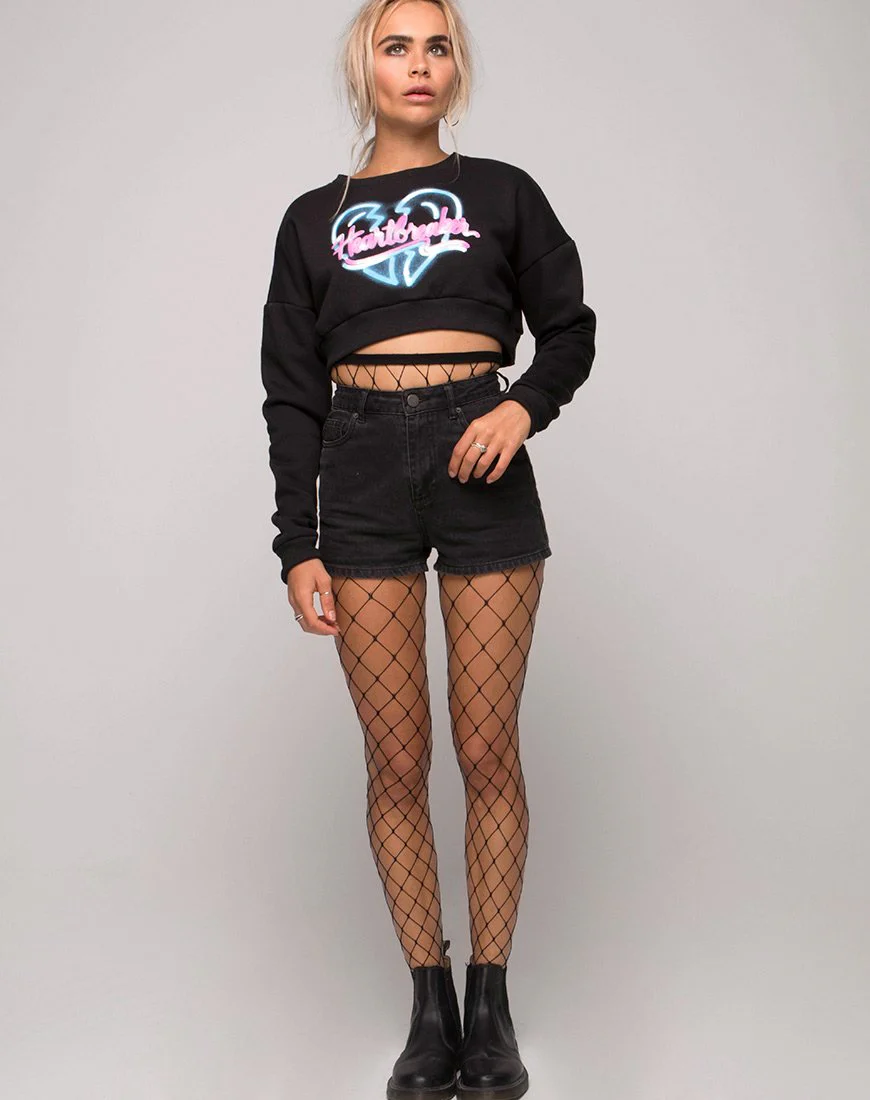 Liona Sweatshirt in Schwarz Heart Breaker - Image 3