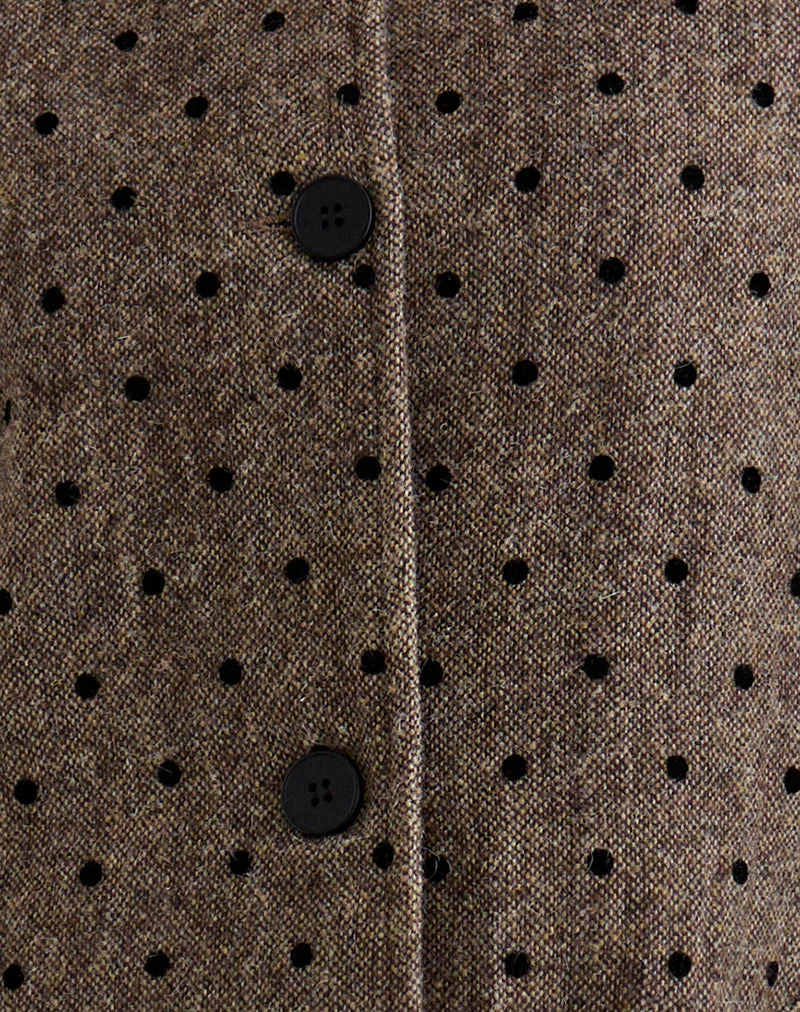 Lirena Langarmmantel in Polka Braun - Image 6