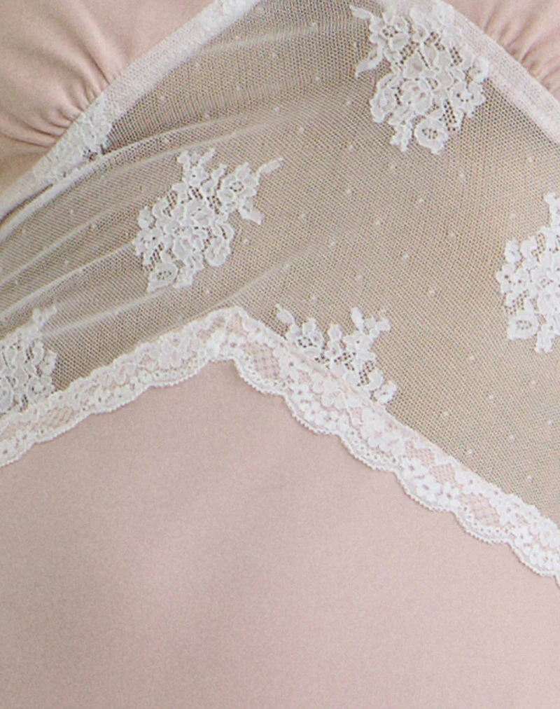 Lirenda Midikleid aus Satin in Babyrosa - Image 6
