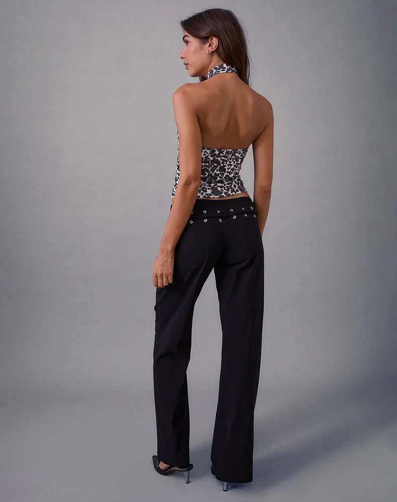 Lirina Lace Up Hose in Tailoring Schwarz - Image 4