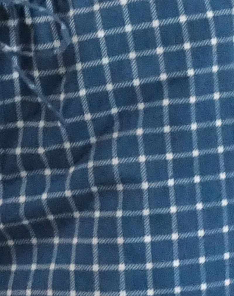 Lirura Low Rise-Hose aus Tartan-Popeline in Navy - Image 5