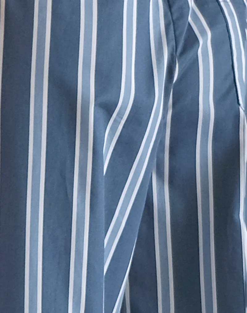Lirura Hose aus Popeline Formal Stripe Navy - Image 6