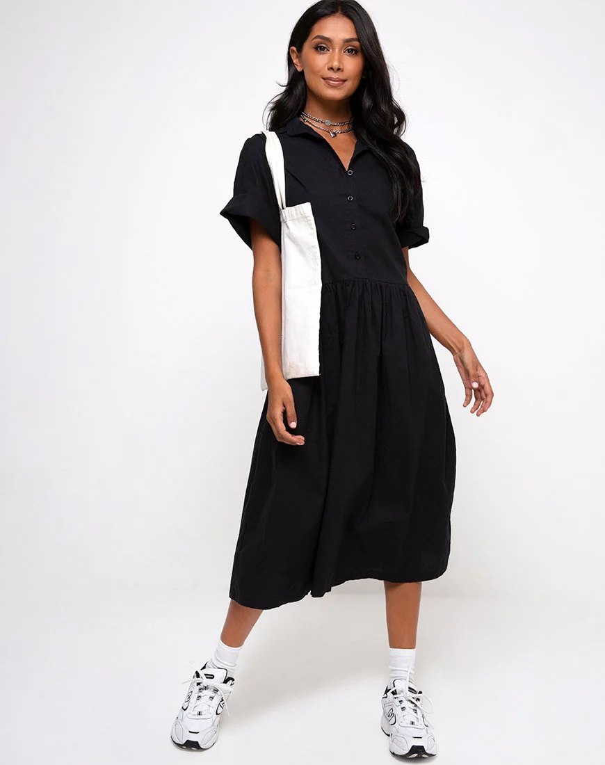 Lista Midikleid in Schwarz - Image 3