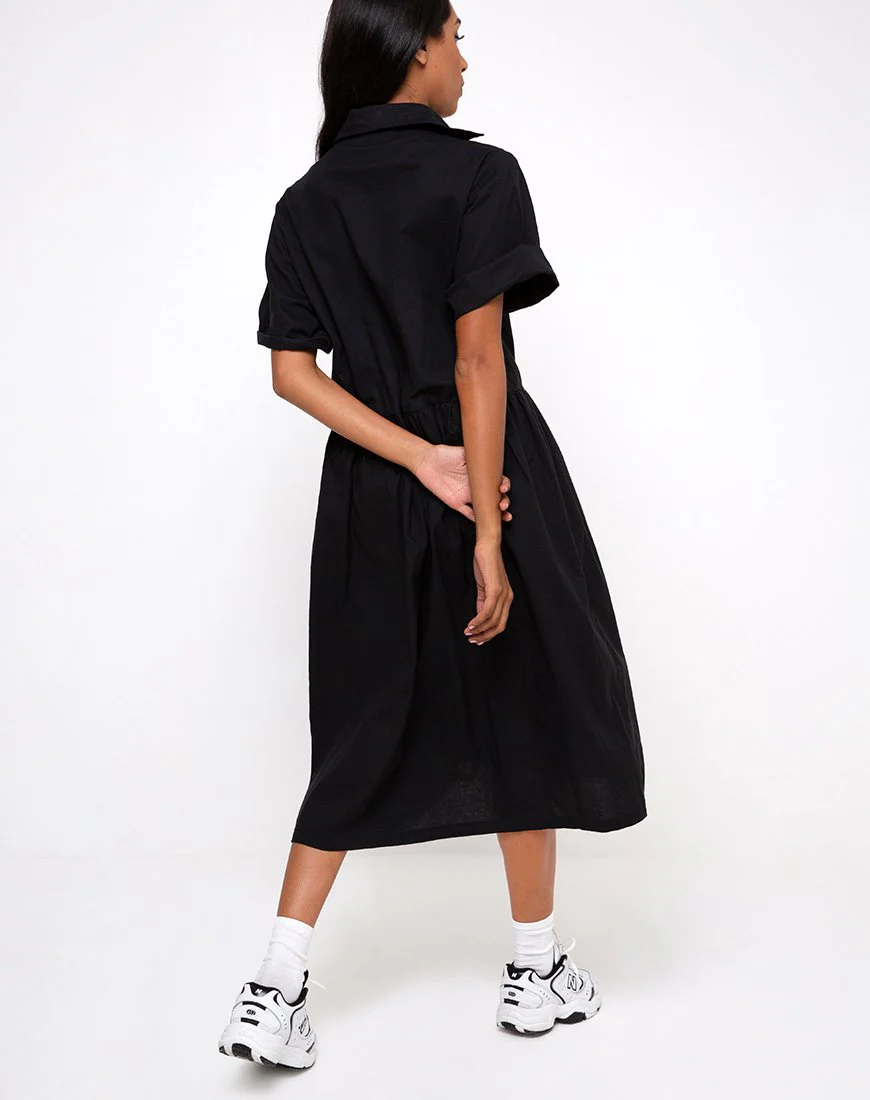 Lista Midikleid in Schwarz - Image 4