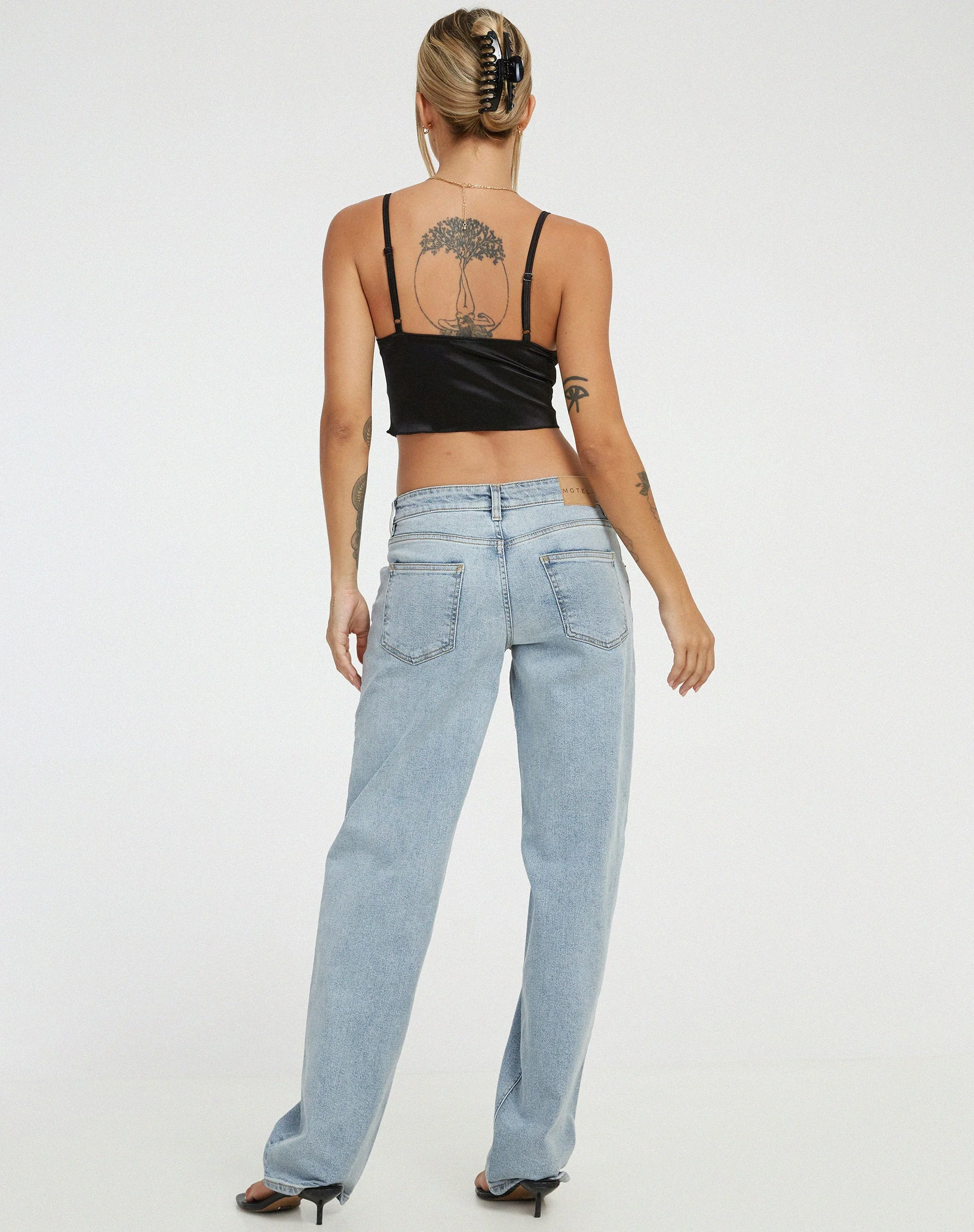 Litasa Korsett-Top in Satin Schwarz - Image 4