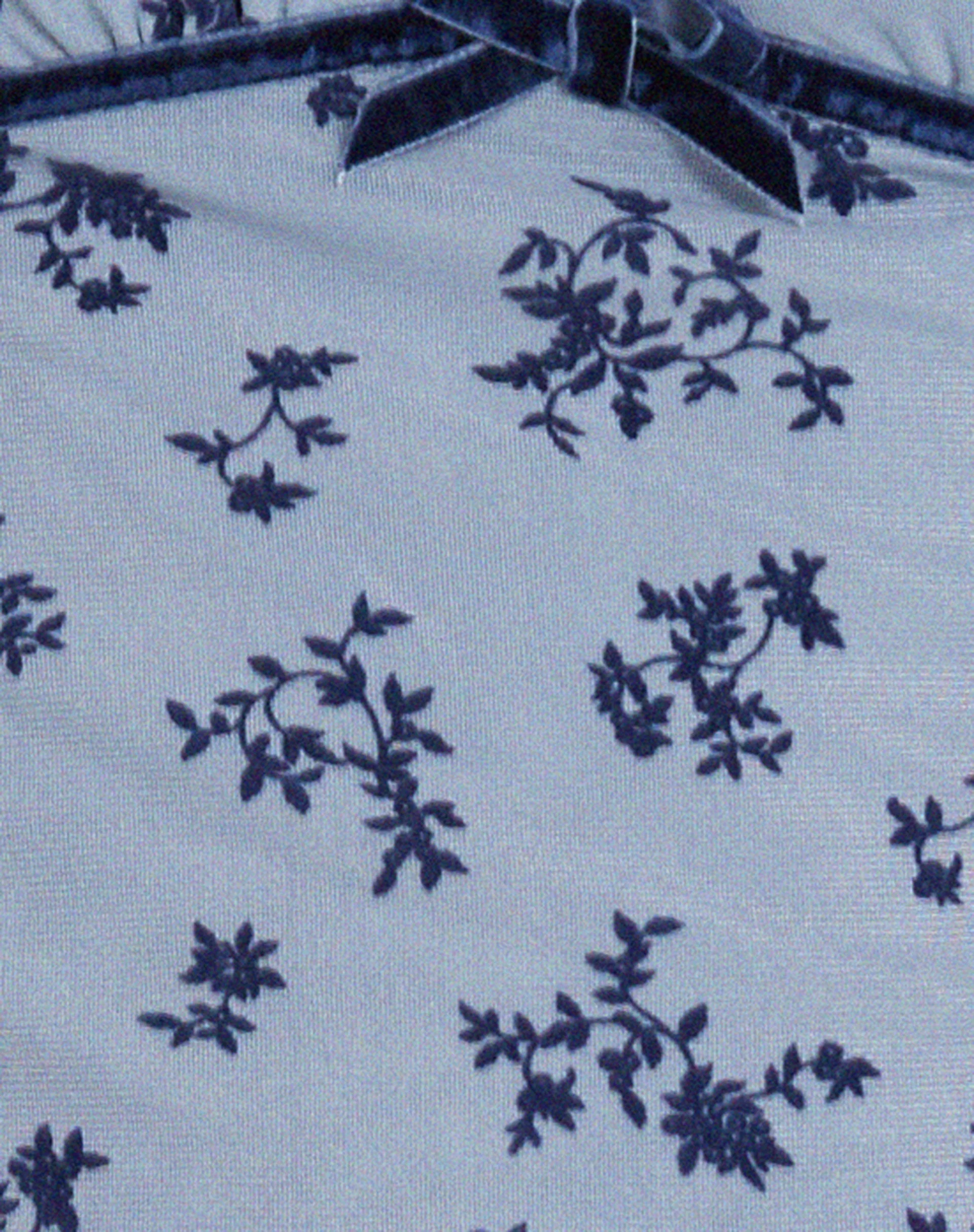 Livi Mesh Top in Hellblau und Navy mit Botanikbeflockung - Image 5