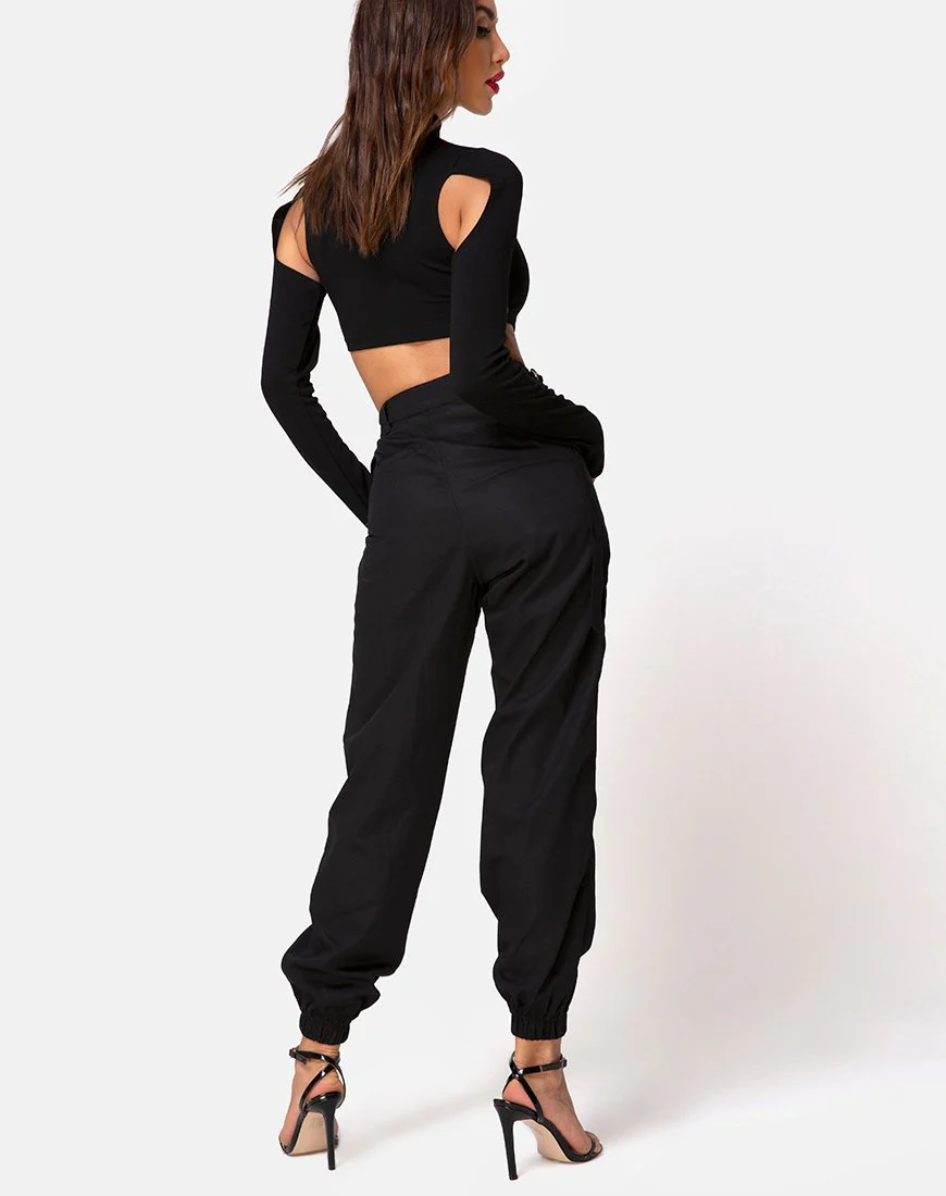 Lomiva Crop Top in Schwarz - Image 4