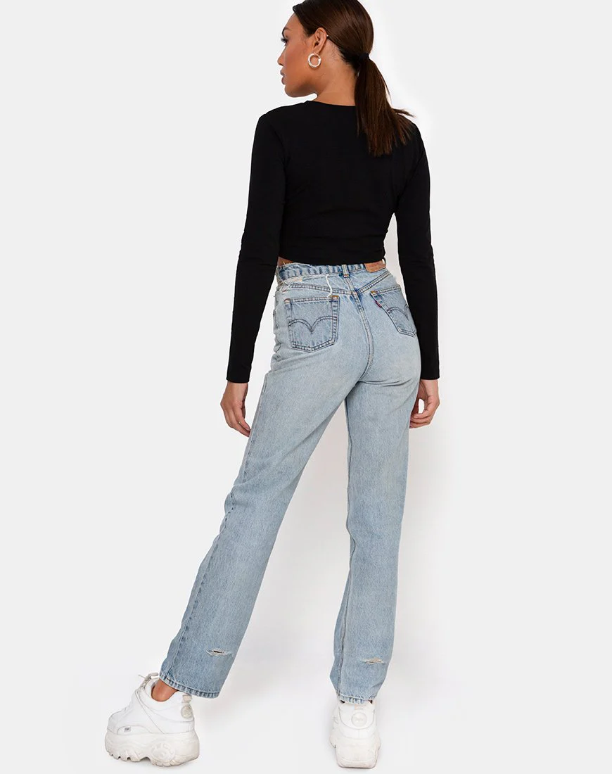 Londy Top in Schwarz "Saint" Hot Fix - Image 7