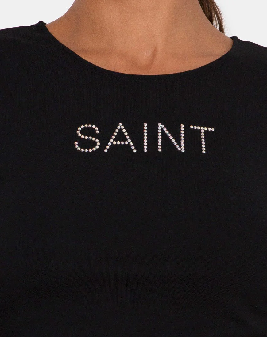 Londy Top in Schwarz "Saint" Hot Fix - Image 8