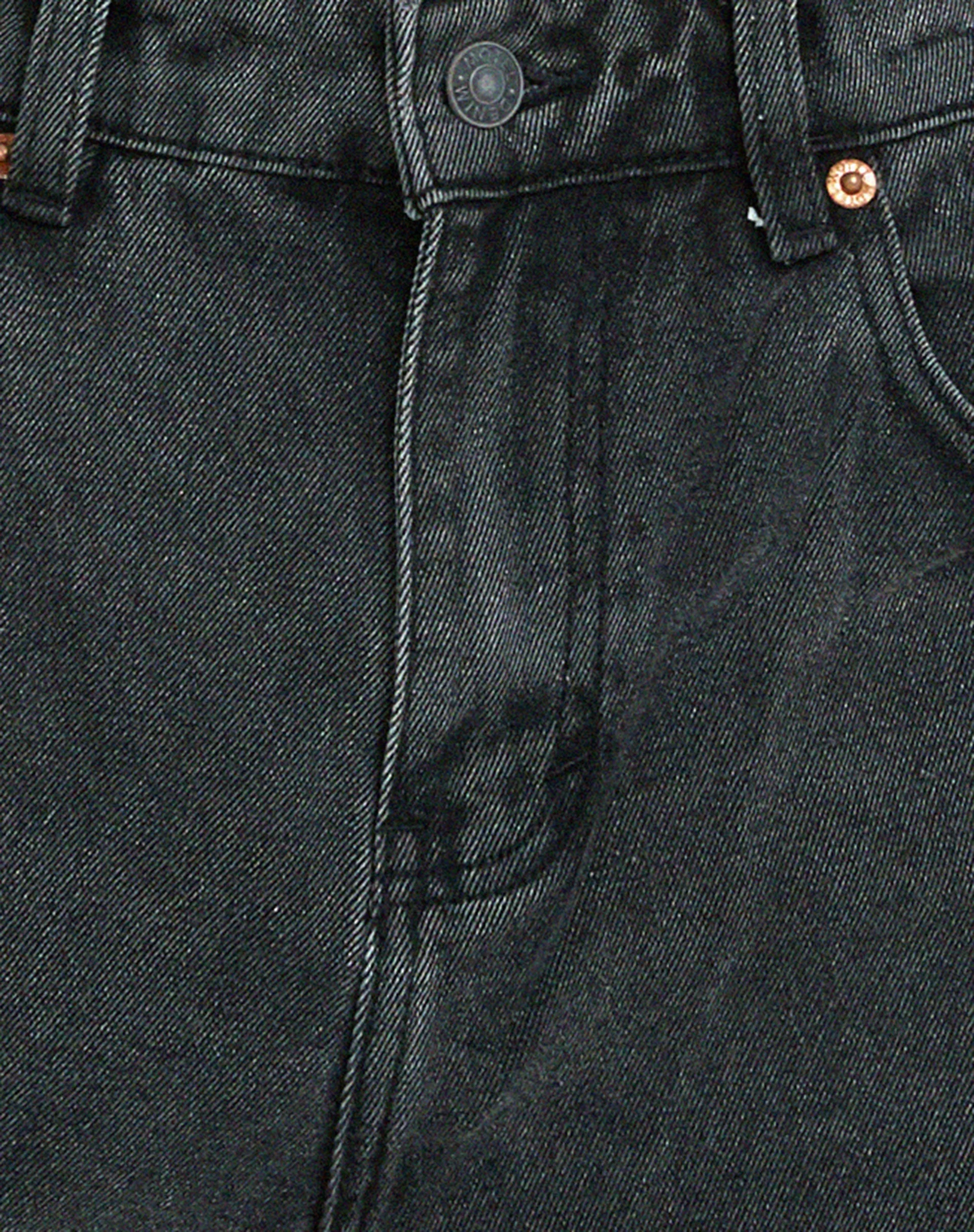 Lang geschnittene Dad Denim Shorts in schwarzer Waschung - Image 5