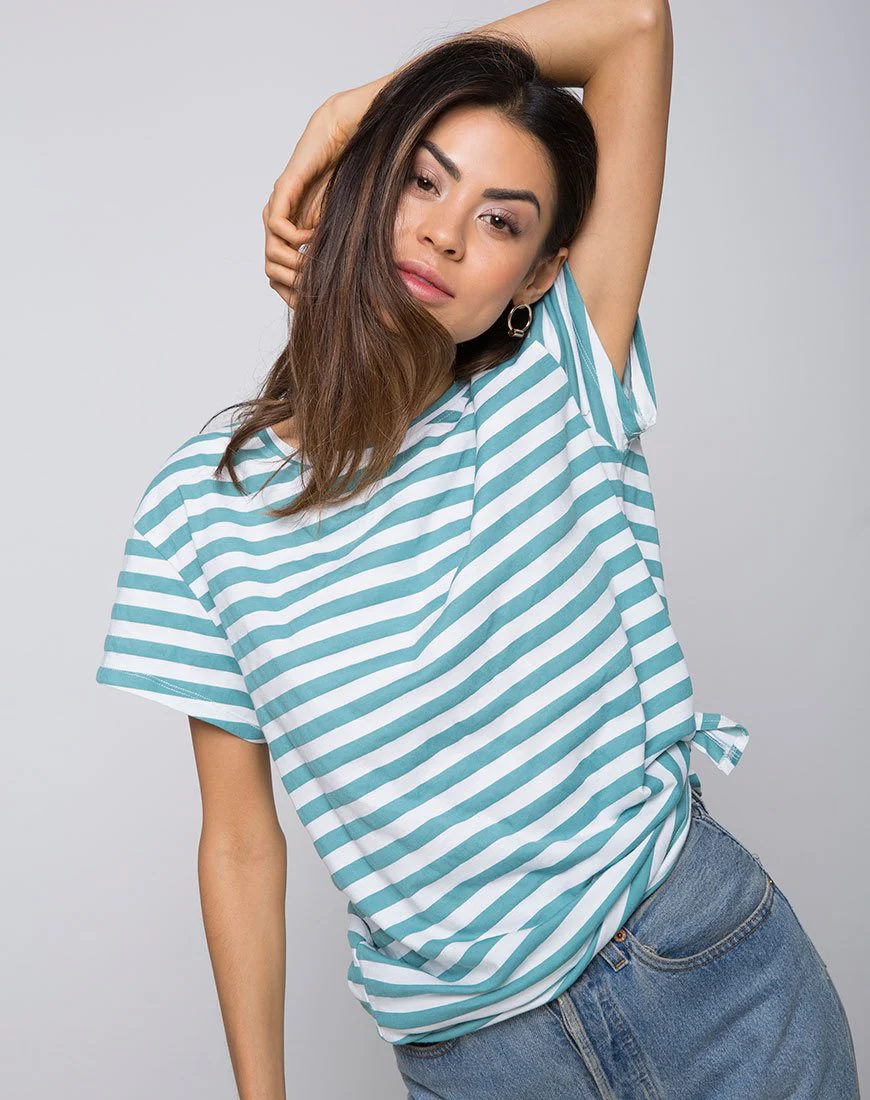 Locker geknotetes Top in Mid Stripe