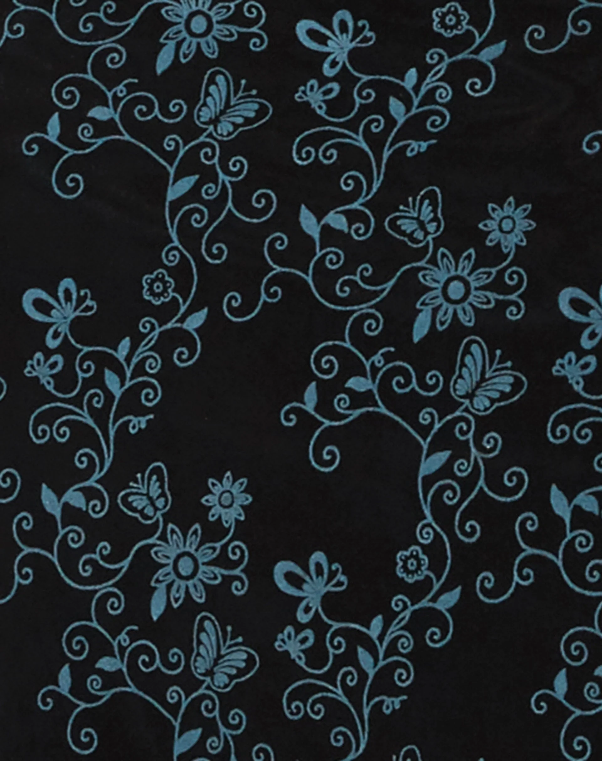 Lorani Midikleid aus Schmetterlingsrankenflock Blau - Image 6