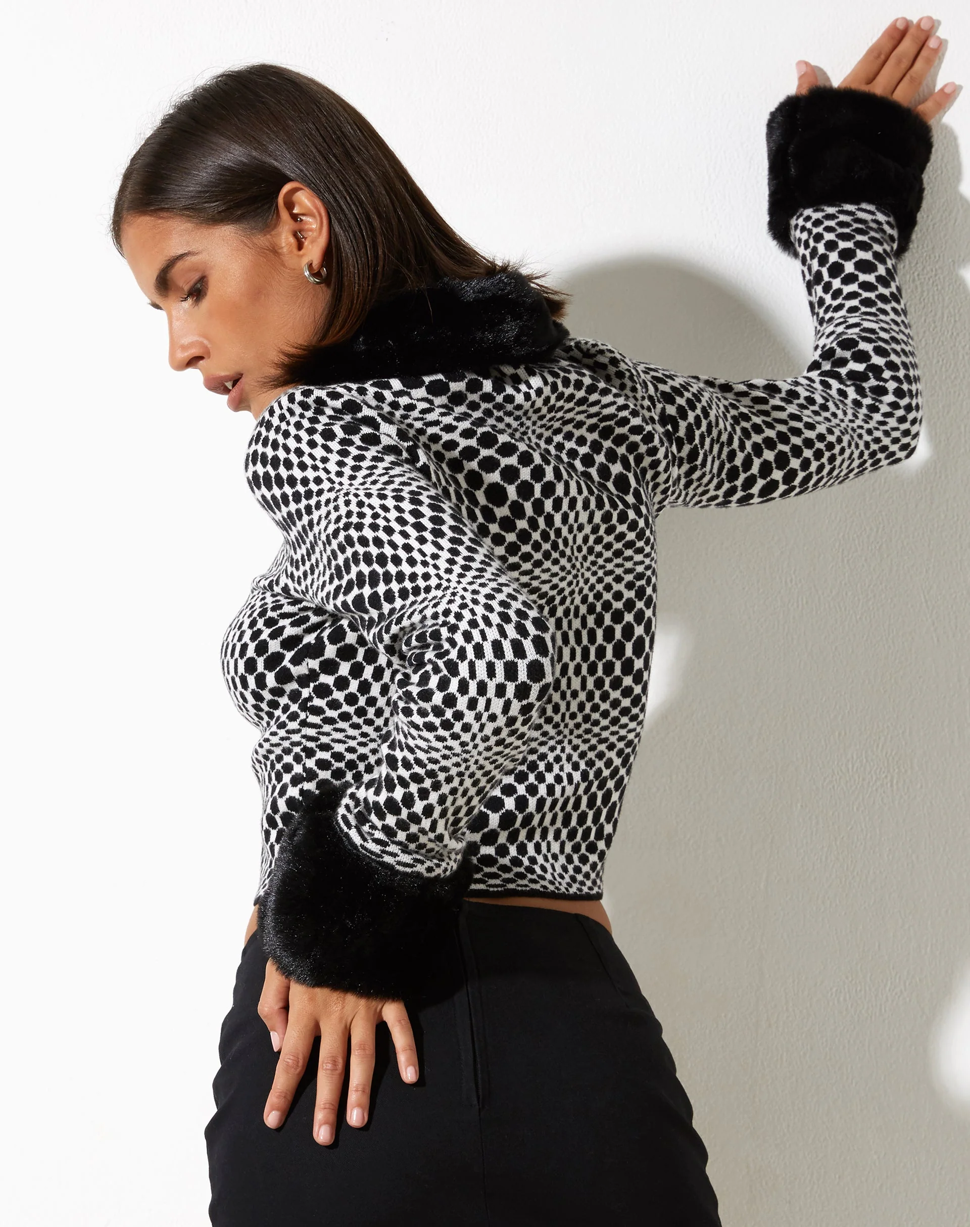Lorita Cardi in Monochrom-Optik Square Schwarz und Weiß - Image 2