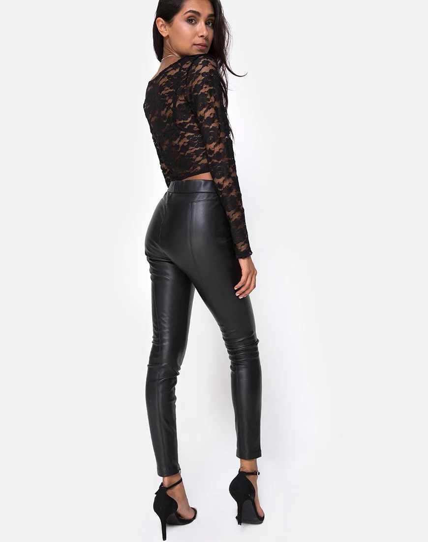 Lorya Crop Top aus Spitze Schwarz - Image 4
