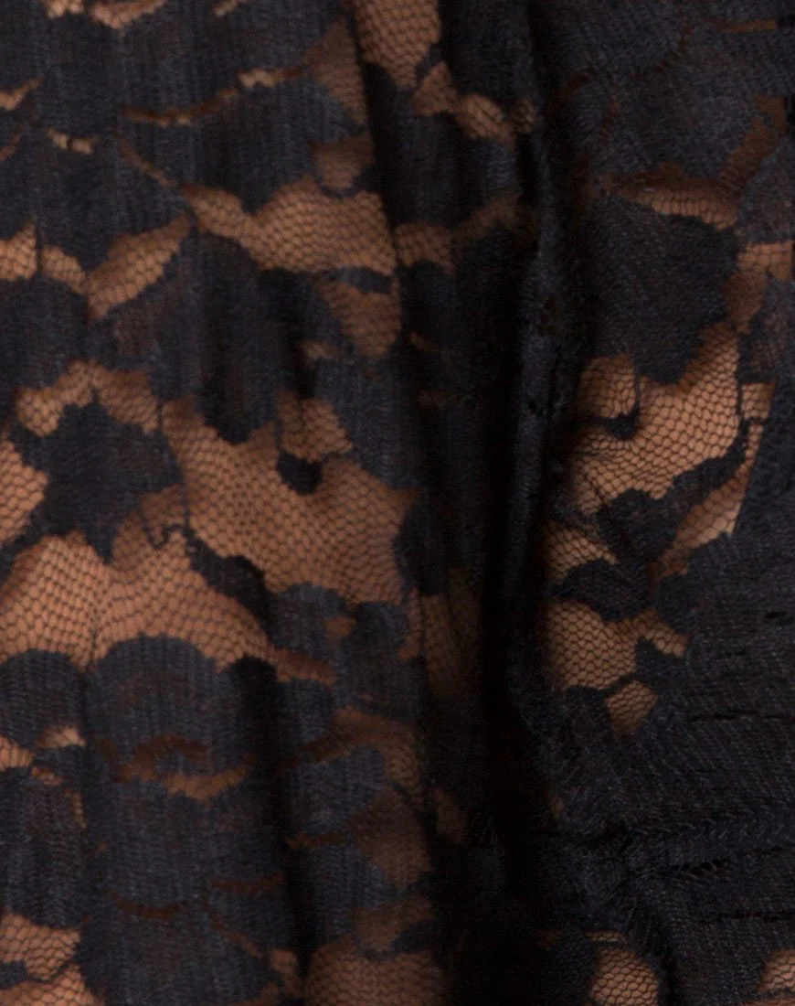 Lorya Crop Top aus Spitze Schwarz - Image 5