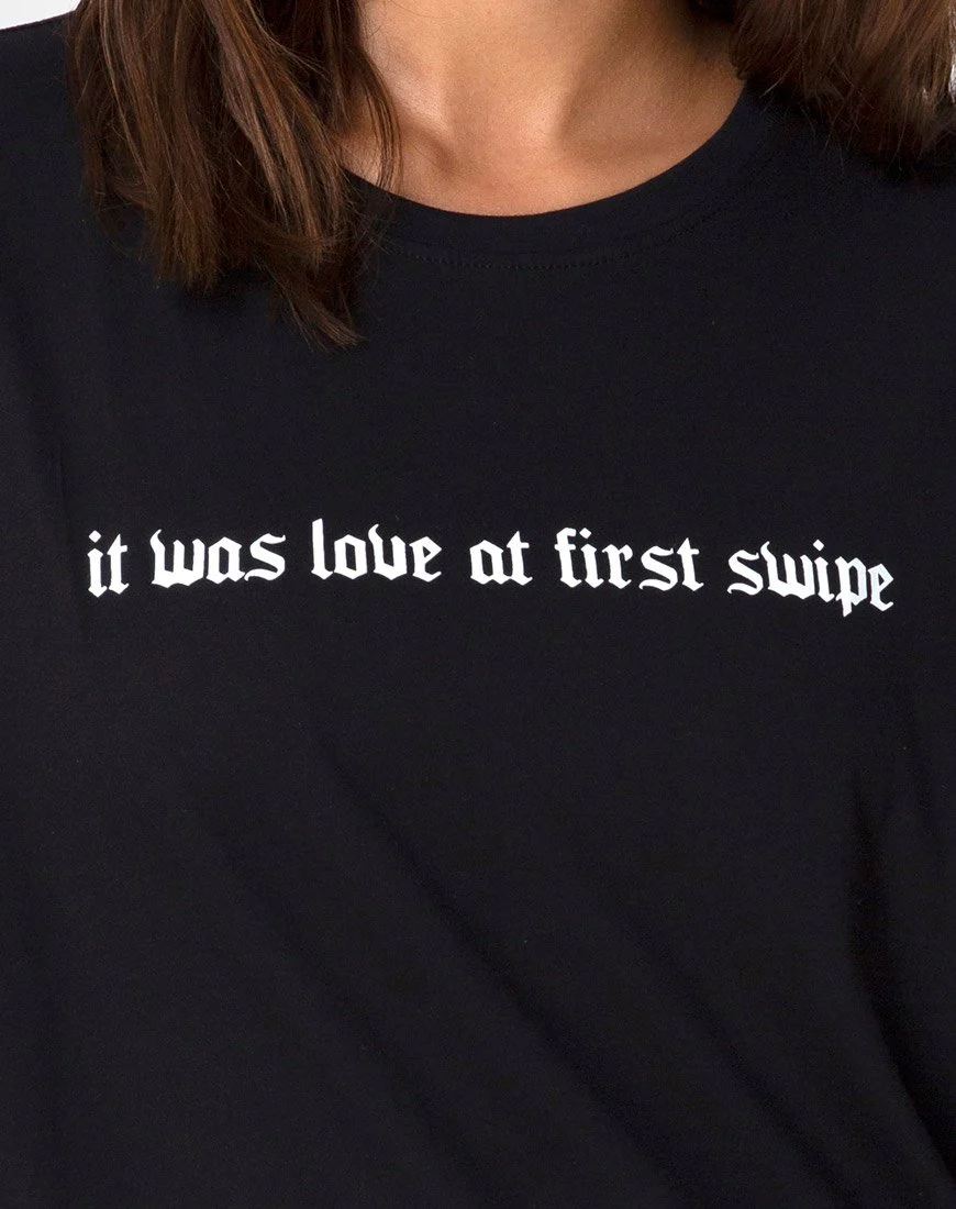 Lotsun Tee in Love at First Swipe mit schwarzer Platzierung - Image 5