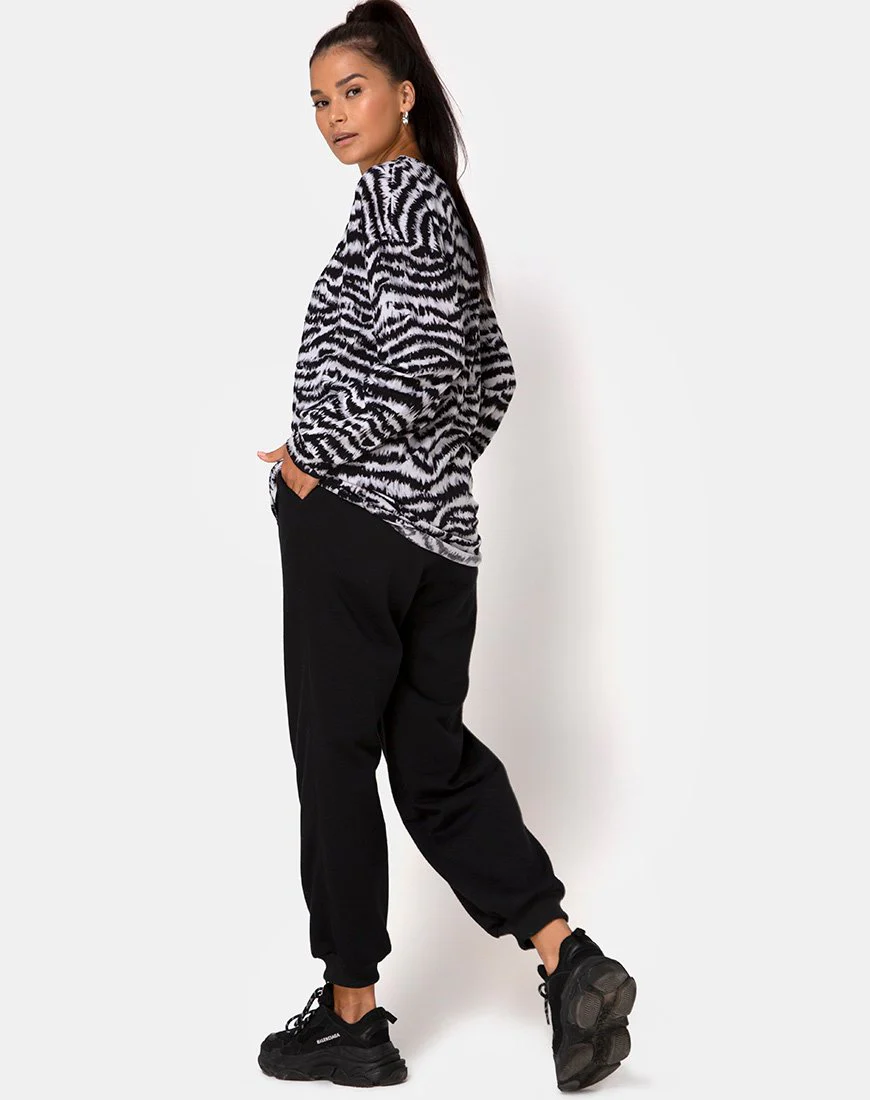 Lotsun Sweatshirt in Animal Drip Grau - Image 4