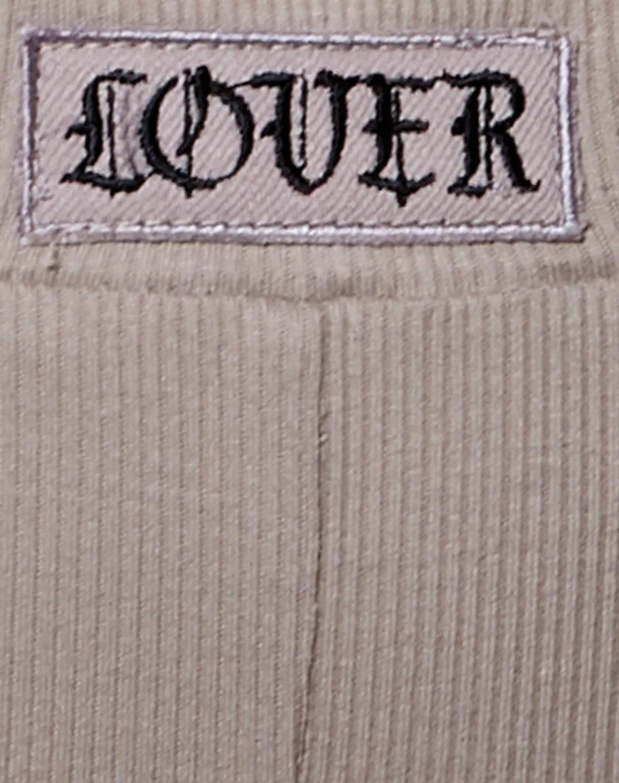 Lou Hot Pant in Pilz 'Lover' Stickerei - Image 8