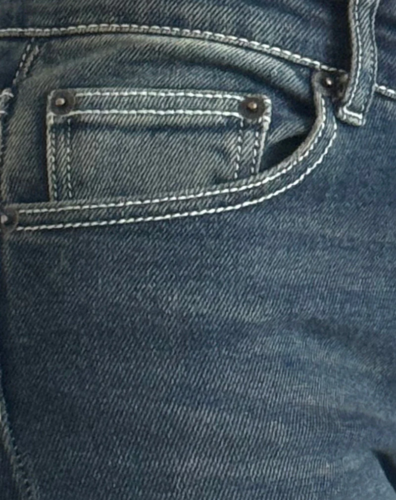 Low Rise Bootleg Jeans in Heavy Stitch Vintage Indigo - Image 6