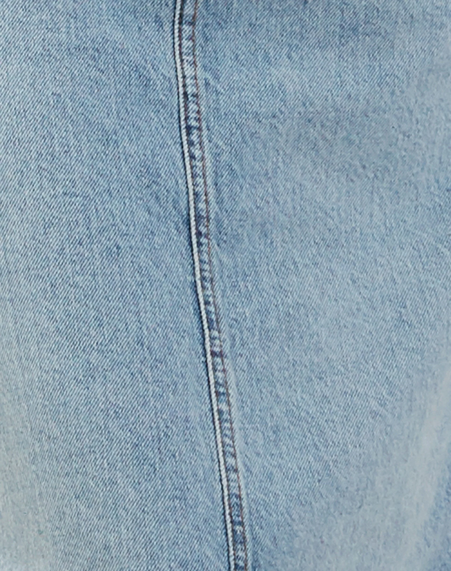 Niedrig geschnittener Denim-Maxirock aus Denim in Bleiche - Image 5