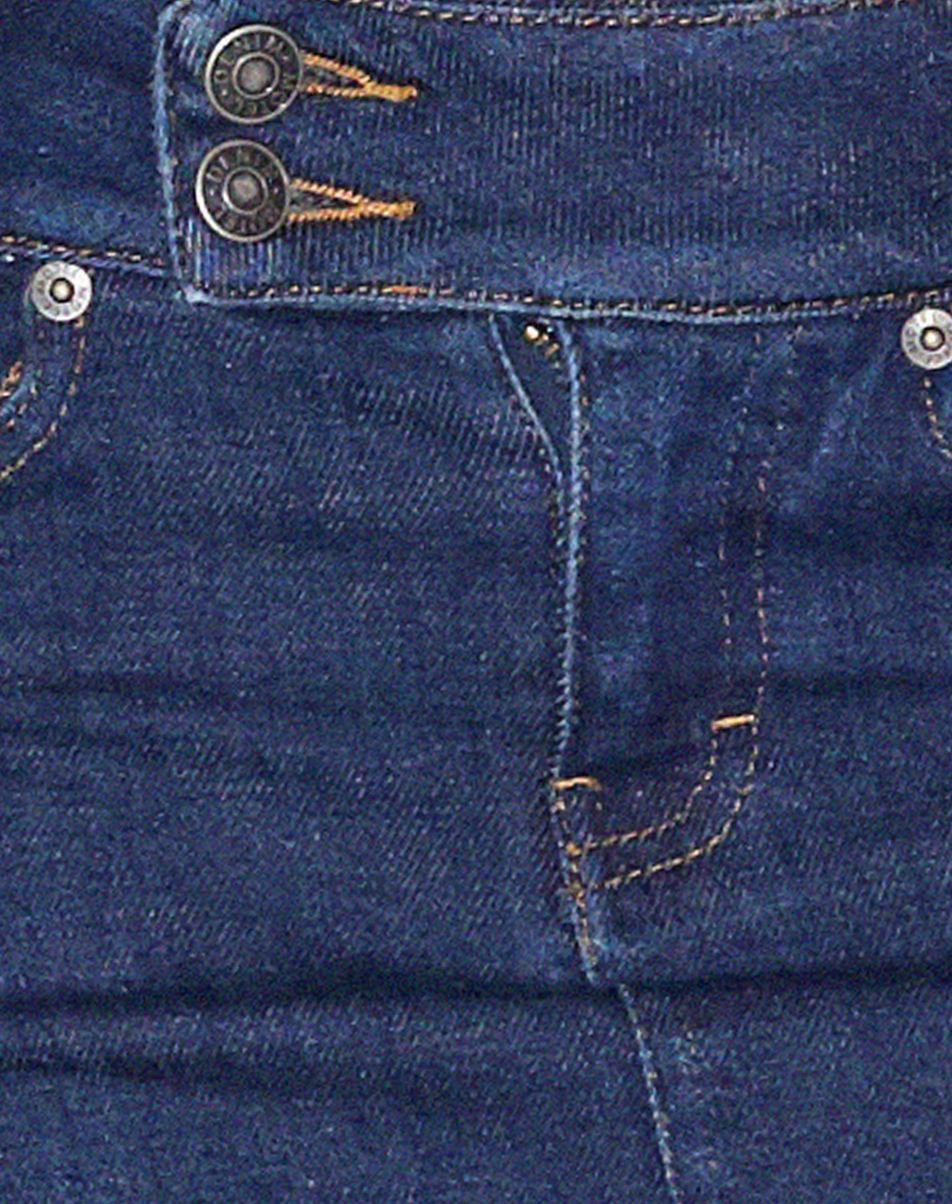 Denim-Minirock mit niedrigem Bund in dunkler Vintage-Waschung - Image 5