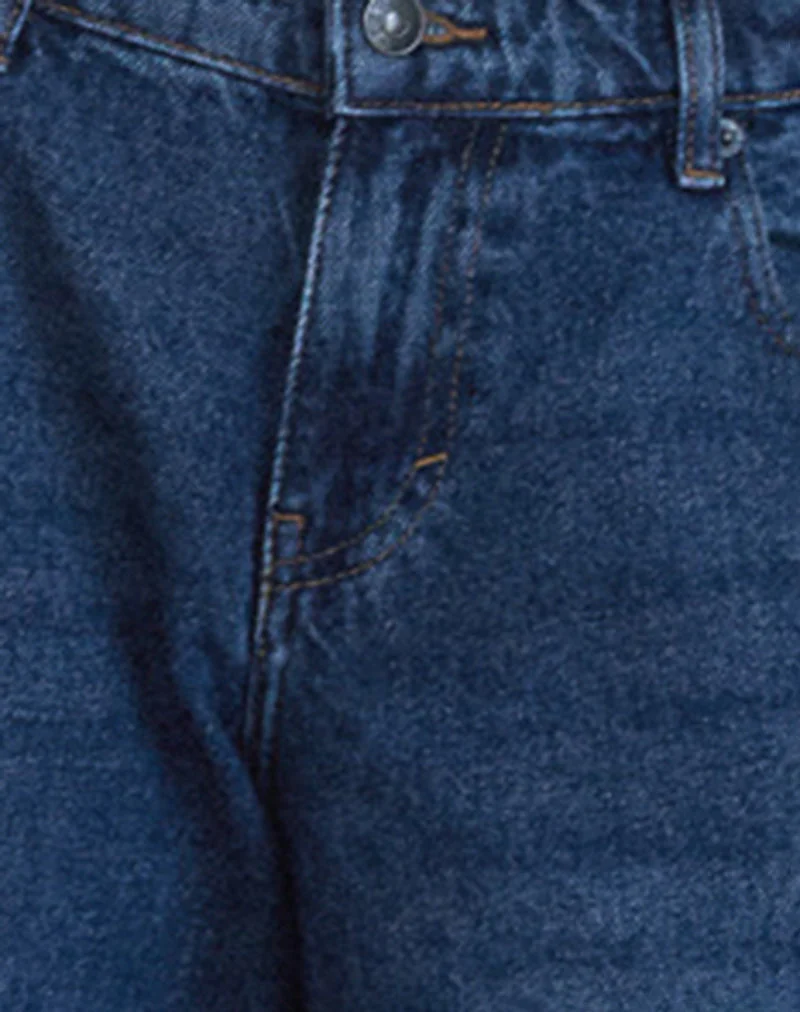 Geräumige Oversized Low Rise Jeans in Mid Blue Used - Image 6