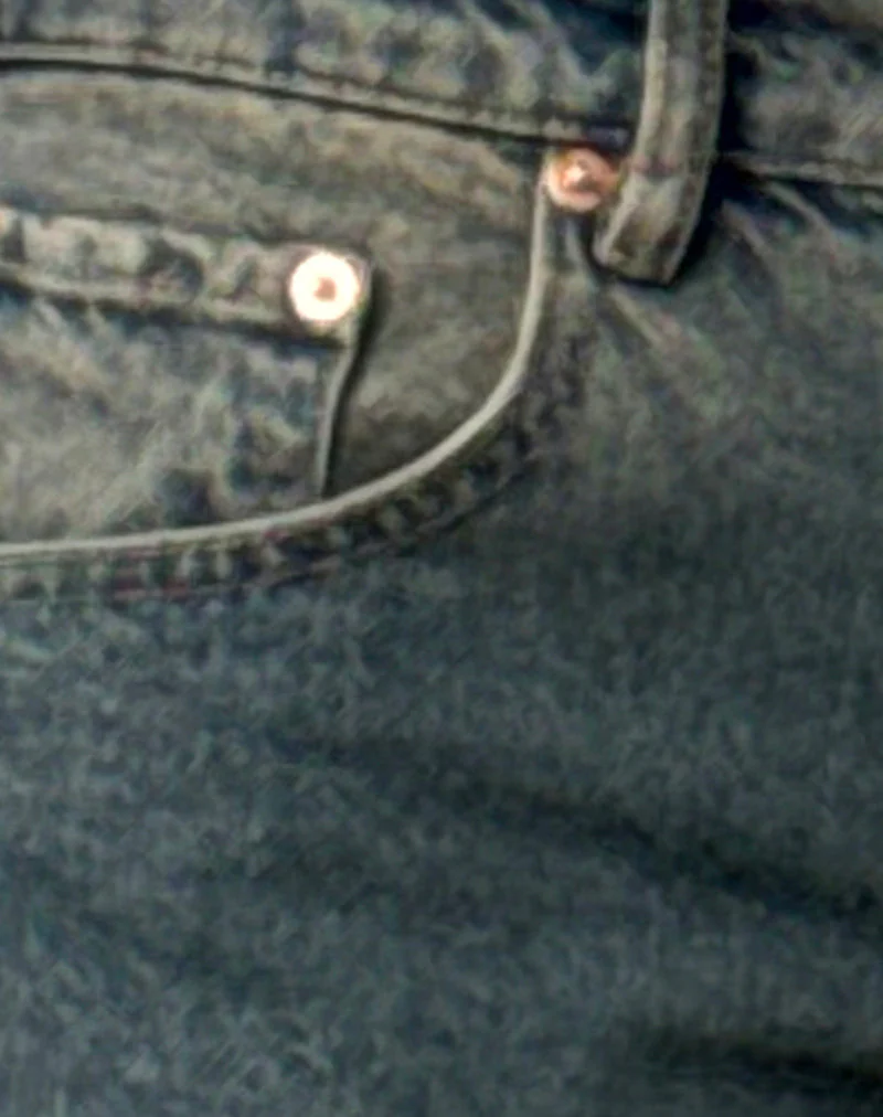 Low Rise Parallel Jeans in Braun Blau Acid - Image 6