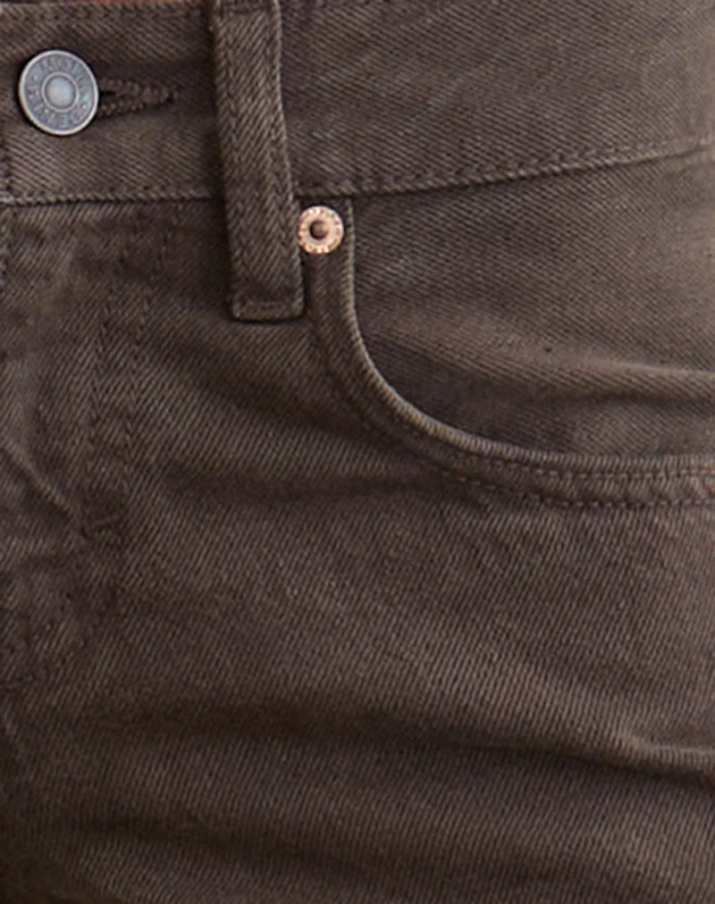 Low Rise Parallel Jeans in Dunkelbraun - Image 8