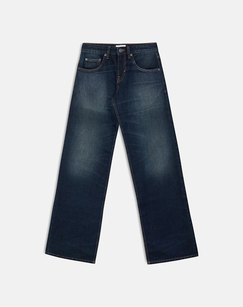 Low Rise Parallel Jeans in Dark Green Tint - Image 6