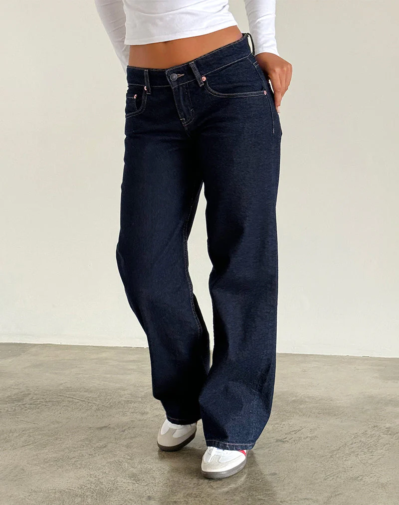 Low Rise Parallel Jeans in Indigo - Image 4