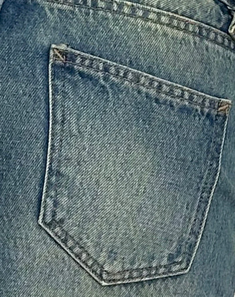 Low Rise Parallel Jeans in Seegrün - Image 6