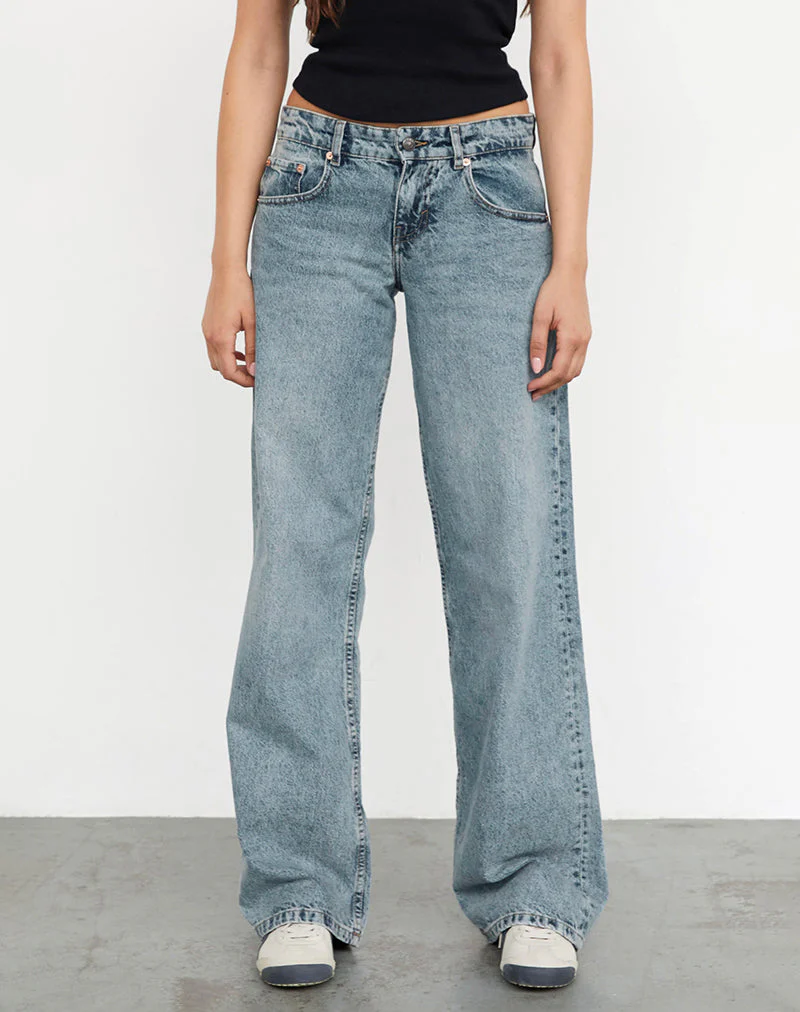 Low Rise Parallel Jeans in Vintage Blue Wash - Image 5