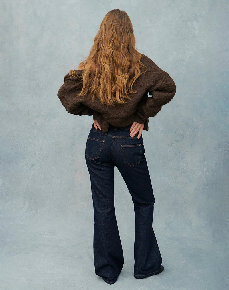 Starre Low Rise Schlagjeans In Indigo - Image 3