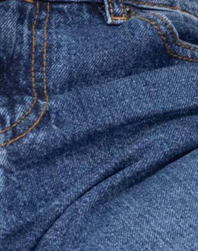 Rigid Low Rise Flare Jeans In Mid Blue Gebraucht - Image 7