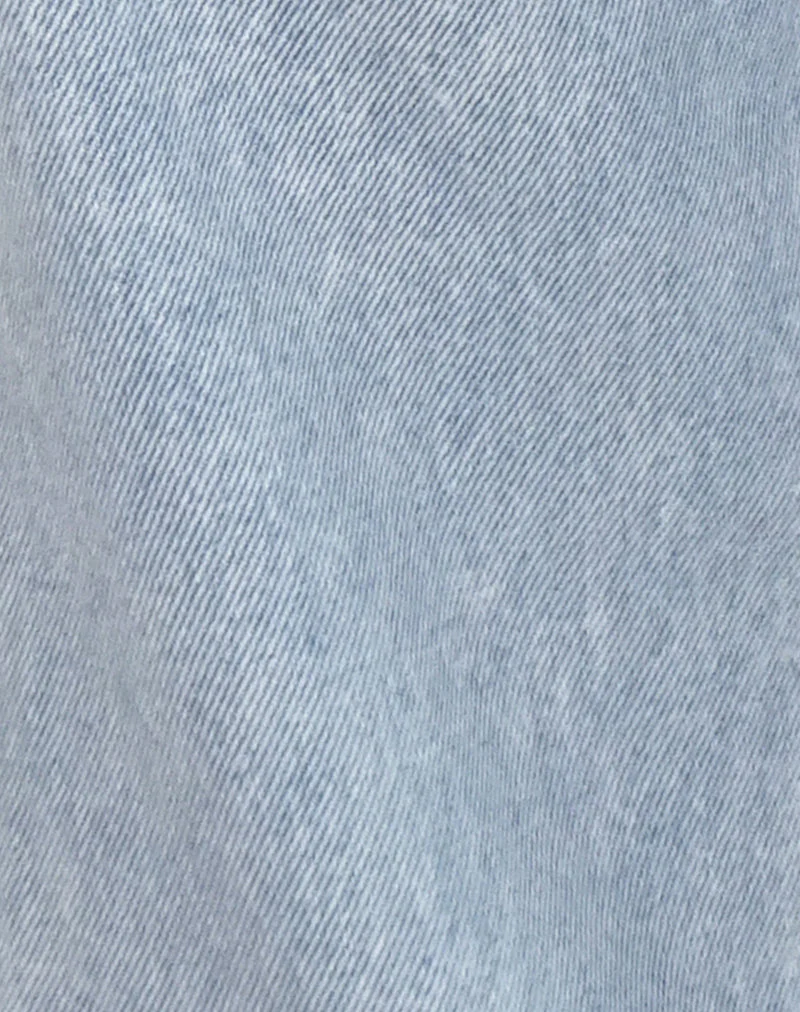 Geräumige Low Rise Jeans in 80's Light Wash Blau - Image 6