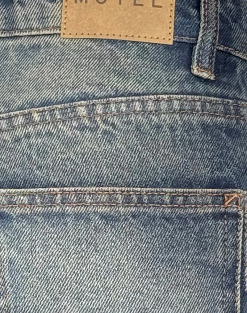 Geräumige extra weite Low Rise Jeans in Amber Wash - Image 6