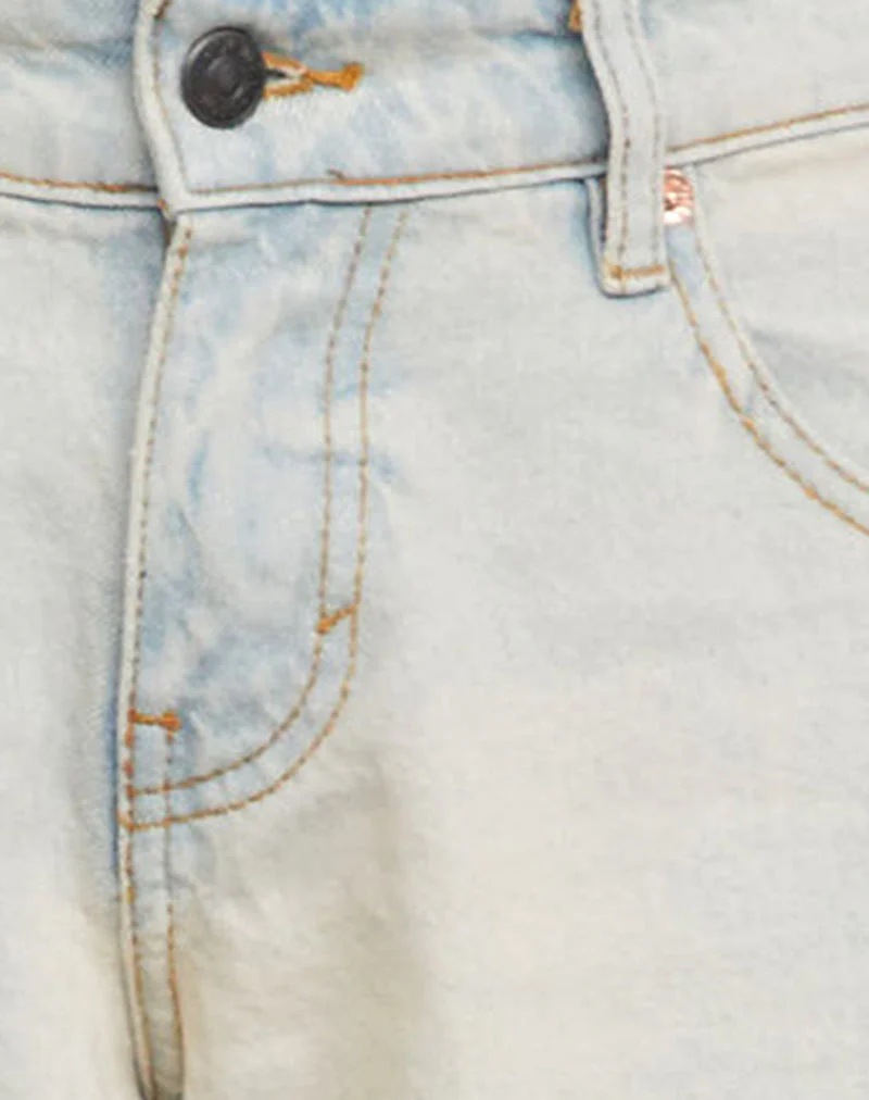 Geräumige extra weite Low Rise Jeans in arktischem Blau - Image 6