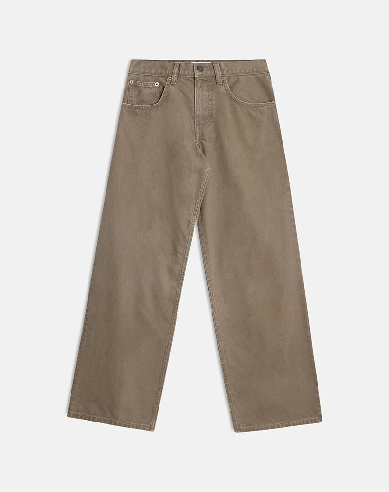 Low Rise Roomy Jeans in Bronze - Image 5