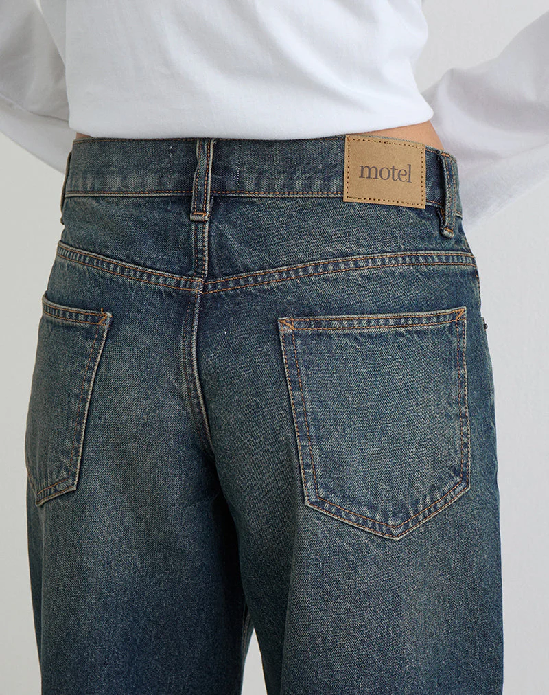 Low Rise Roomy Jeans in Dirty Green - Image 4