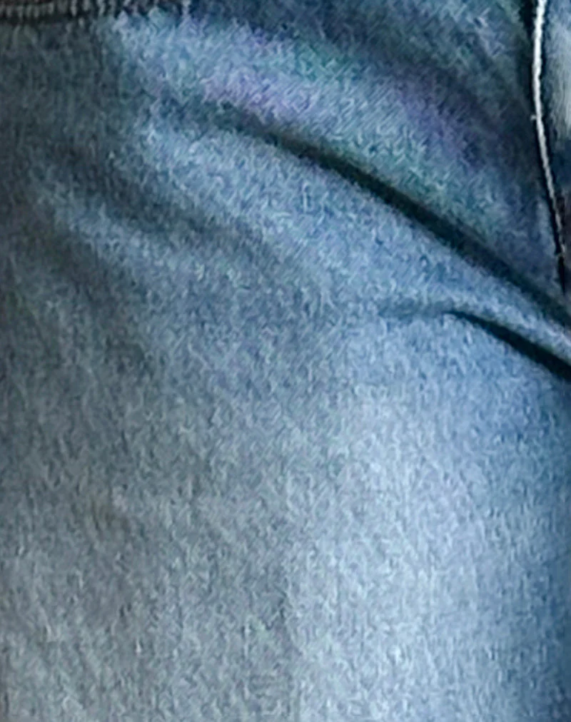 Geräumige extra weite Low Rise Jeans in marineblauer Waschung - Image 5