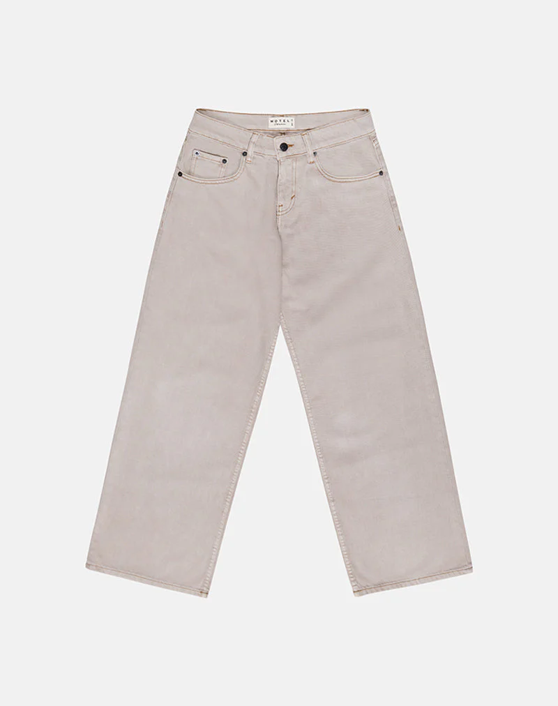 Geräumige Low Rise Jeans in Pebble - Image 7