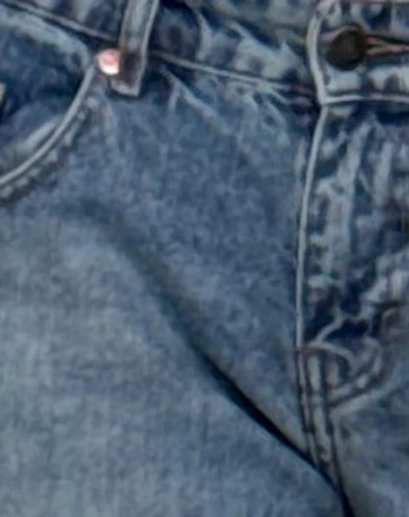 Geräumige extra weite Low Rise Jeans in Powder Blue - Image 5