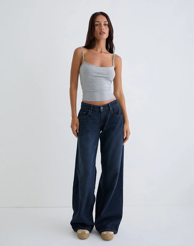 Geräumige Low Rise Jeans in Rauchblau - Image 2