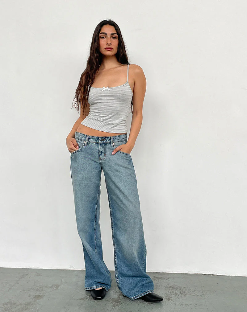 Geräumige Low Rise Jeans in Vintage Bleach - Image 3