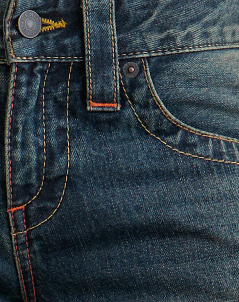 Low Rise Twisted Seam Jeans in Dirty Green - Image 8