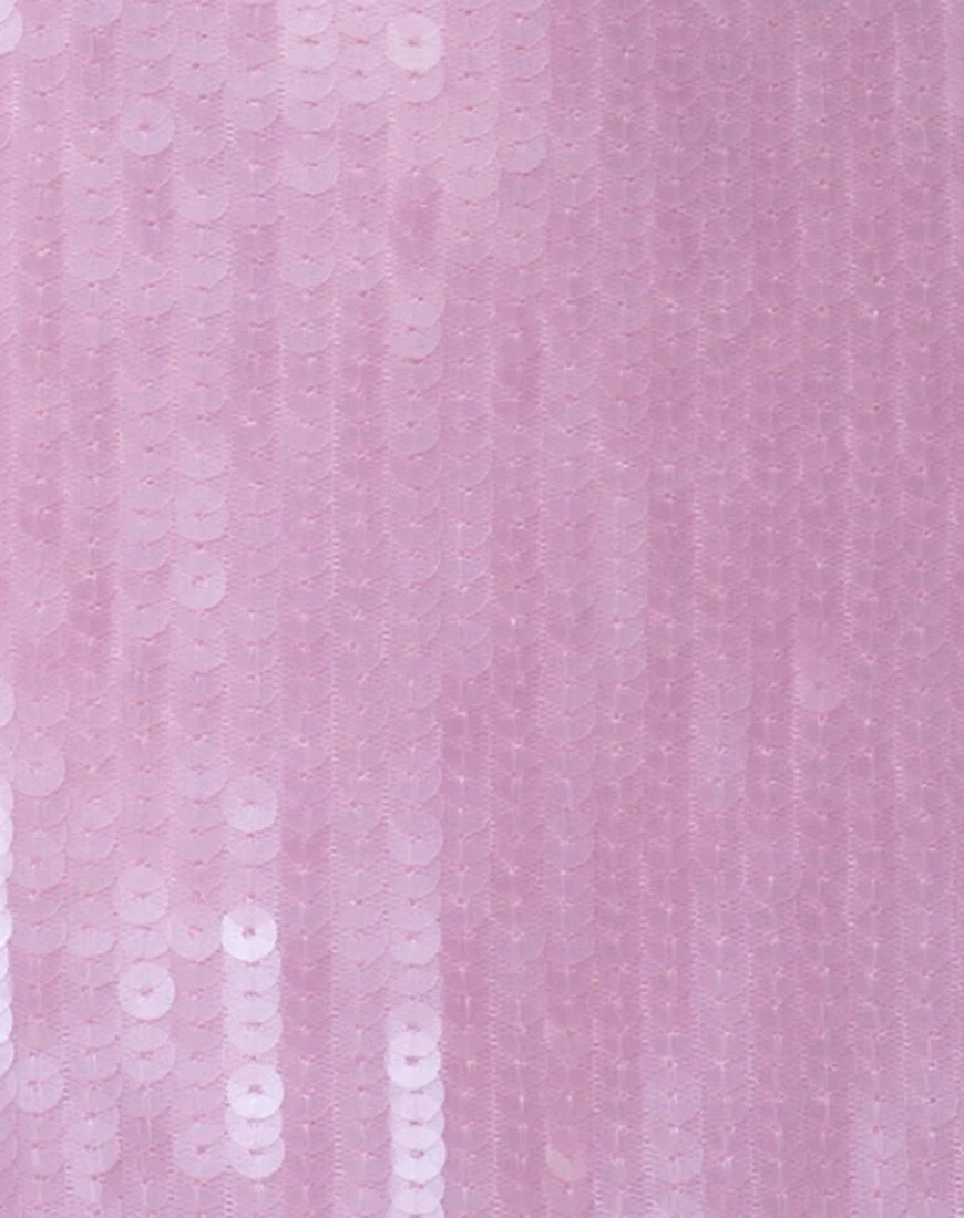 Luciette Kleid in Tint Pailletten Rosa - Image 5