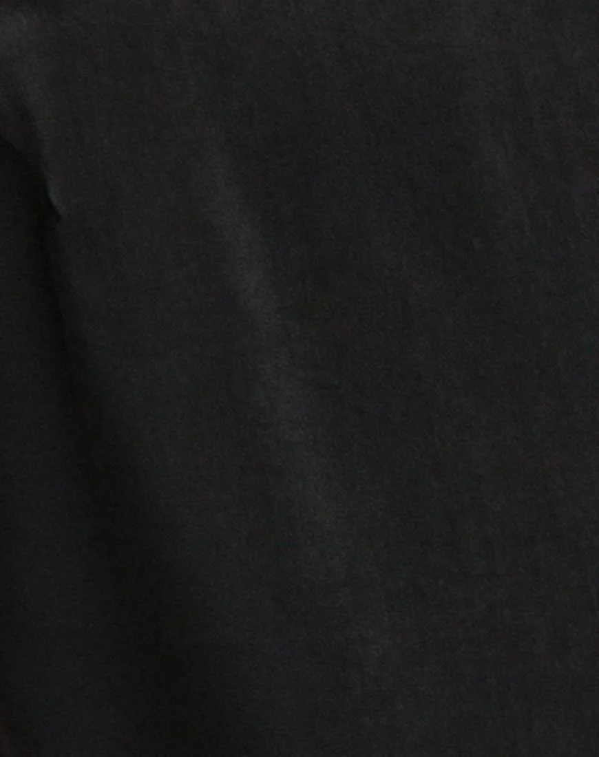 Lucille Slip Dress aus Satin Schwarz - Image 5