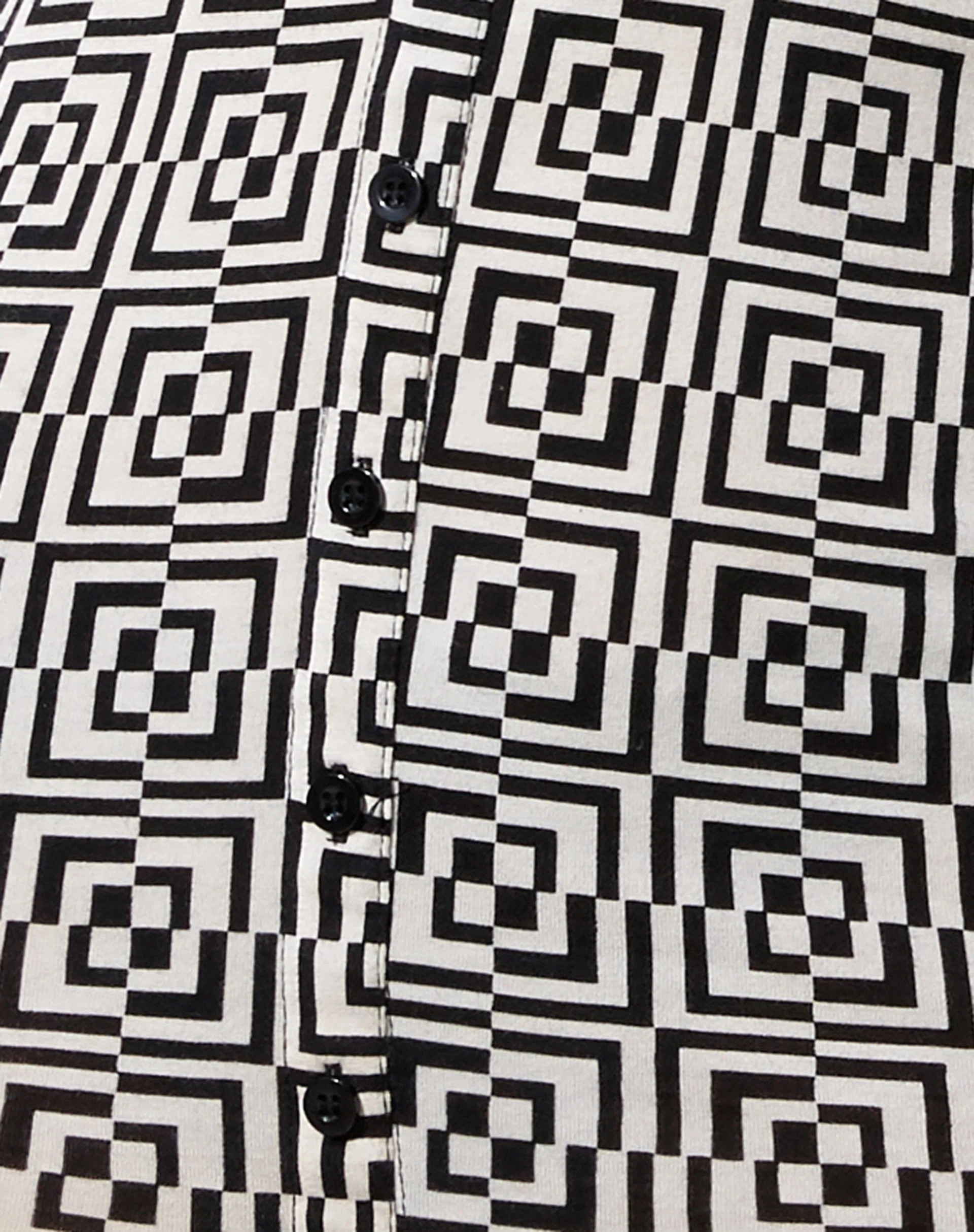 Luder Minikleid in Optic Square Schwarz-Weiß - Image 7