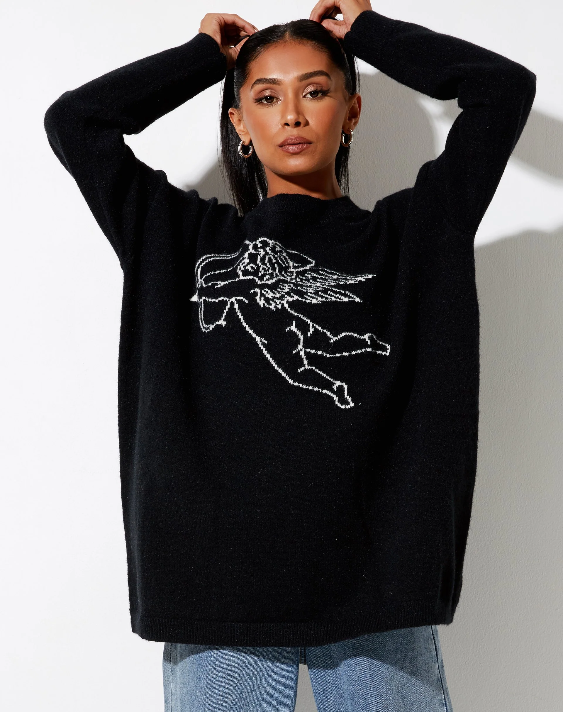 Lulees Pullover aus Strick Schwarz Cherub Elfenbein - Image 4