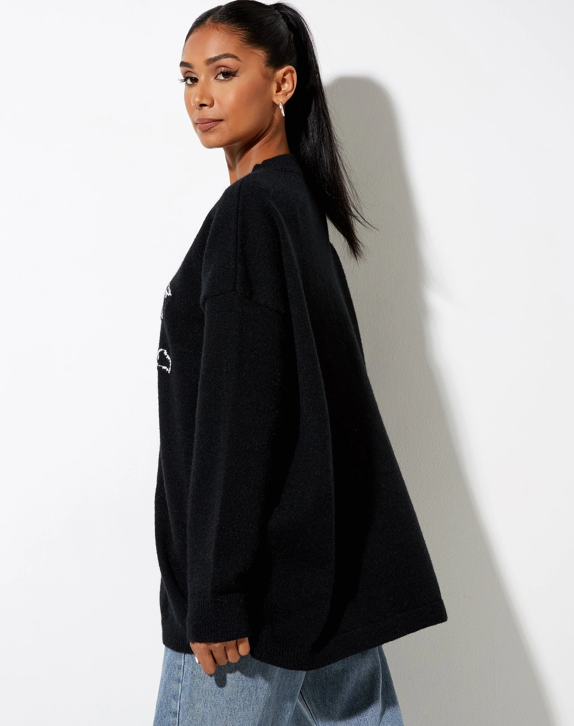 Lulees Pullover aus Strick Schwarz Cherub Elfenbein - Image 5